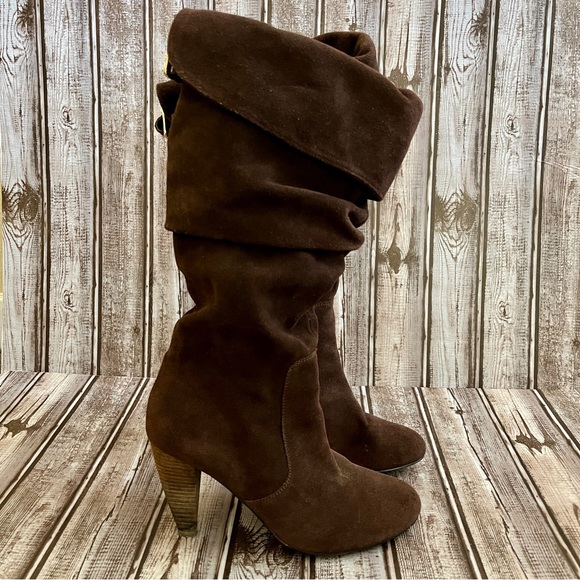 Steve Madden Denvur Brown Slouchy Suede Boots - Picture 2 of 9